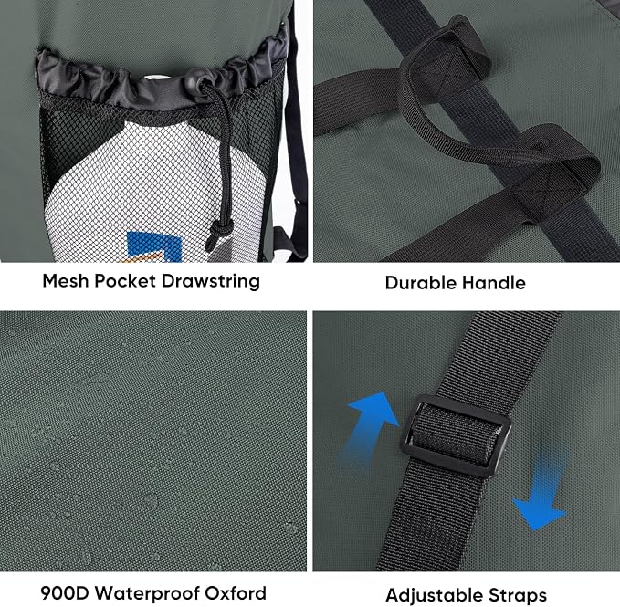 BALEINE 150L Laundry Bag Backpack, 900D Oxford Fabric Large Travel Laundry Bags - Image 5
