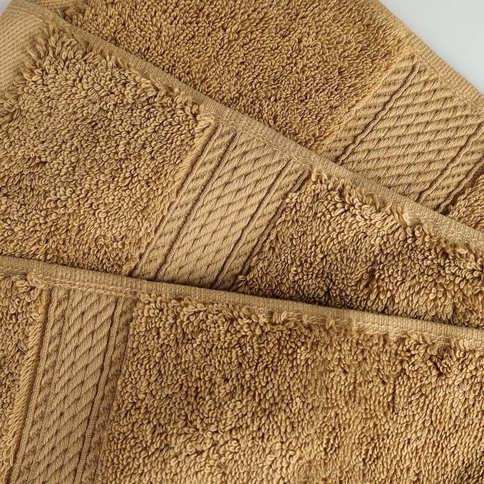 SUPERIOR Egyptian Cotton Pile Heavyweight Bath Sheet, 2 Piece Set, Toast | - Image 6