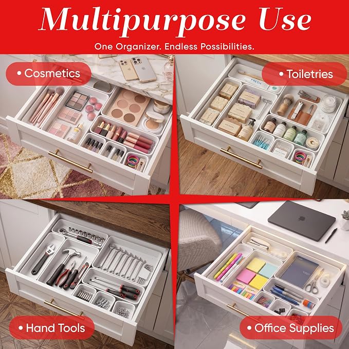 Masirs Interlocking Drawer Organizer Bins - Image 4
