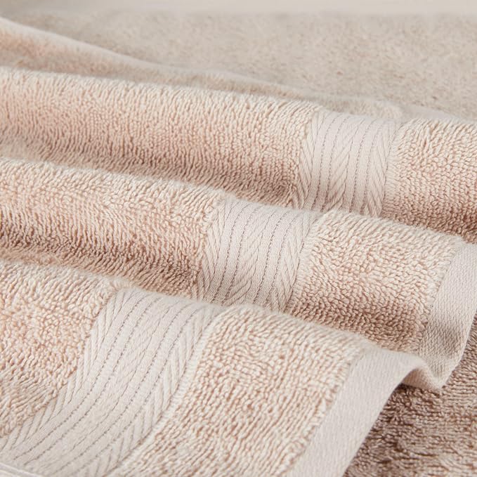 Amazon Basics Fade-Resistant 100% Cotton Washcloths, Machine Washable, Blush - Image 5