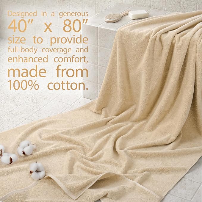 Cotton Paradise 100% Cotton Turkish Towel, Soft Absorbent Quick Dry, 40x80 - Image 2