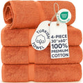 Chakir Turkish Linens 100% Cotton 4-Pack Bath Towels 30x60, Coral | Premium by ChakirTurkishLinens