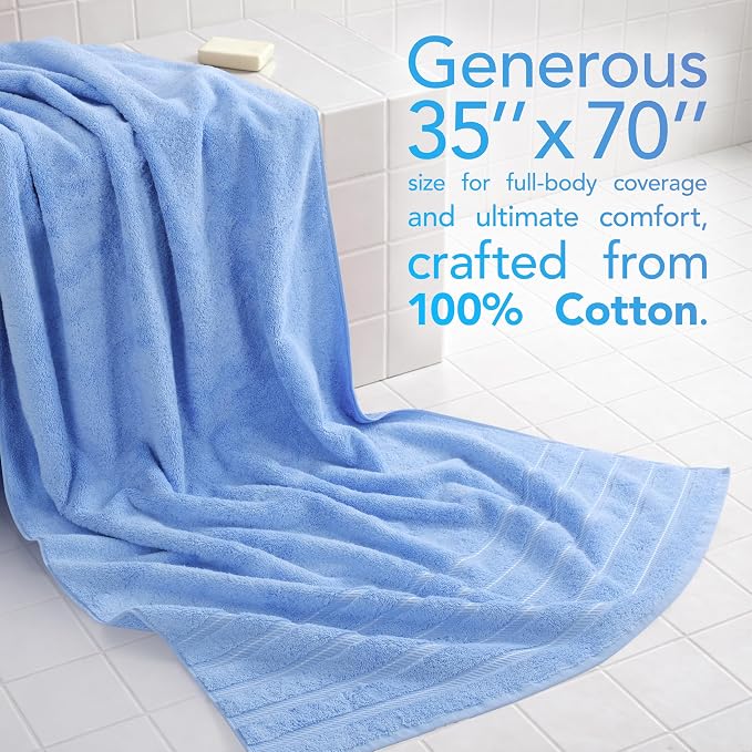 American Soft Linen 100% Cotton Luxury Turkish Towels, 35x70 XL Bath Sheet | - Image 2