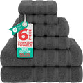 American Soft Linen 100% Cotton Luxury Turkish Towels, 6 Piece Towel Set | Soft by AmericanSoftLinen
