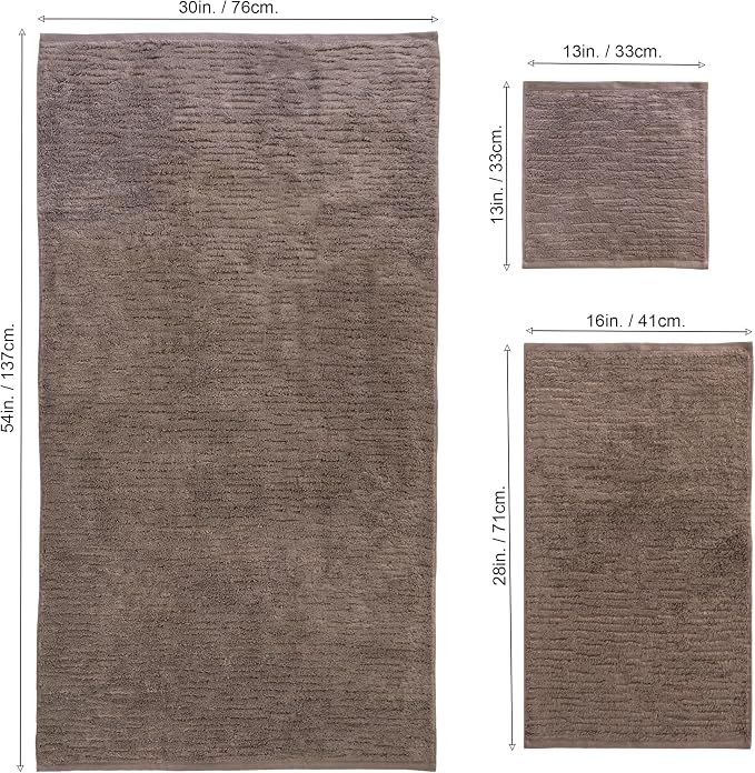 SKL Home CloudSoft Bath Towel Set, 100% Cotton Luxury, Mink Brown | 2 Bath - Image 3