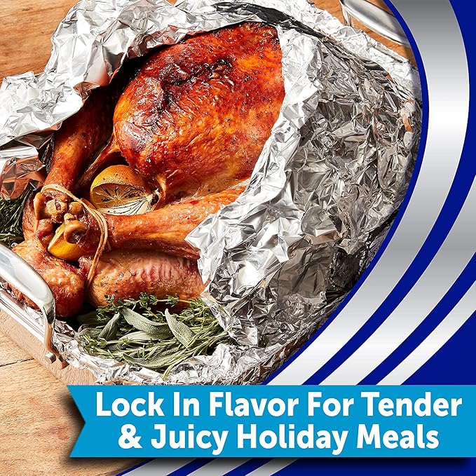 Reynolds Wrap Non-Stick Aluminum Foil Easy Prep, Cook & Clean - Image 3