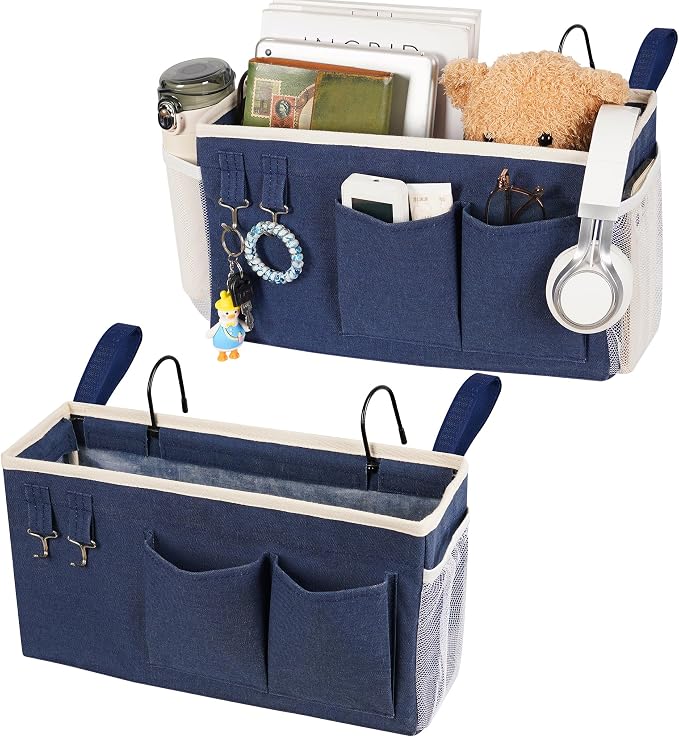 Bedside Caddy, Bedside Storage Bag Hanging Organizer by Loghot