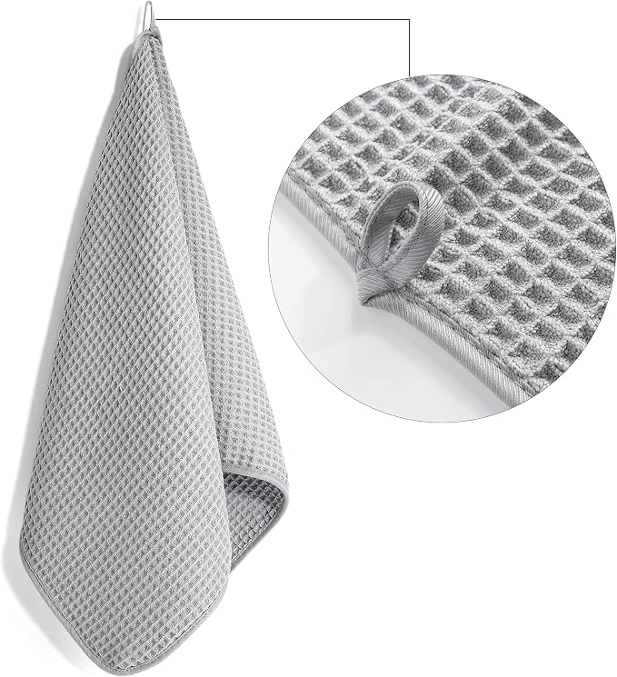 POLYTE 430 GSM Poly Blend Microfiber Quick Dry Waffle Hand Towel, 16x30 in | 4 - Image 3
