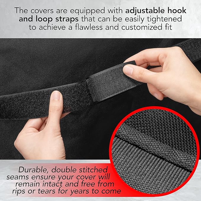 Heavy Duty Griddle Cover for Outdoor Griddle, Fits 28 Inch Griddle – Waterproof, Weather Resistant, UV & Fade Resistant with Adjustable Straps – Flat Grill Cover, Black