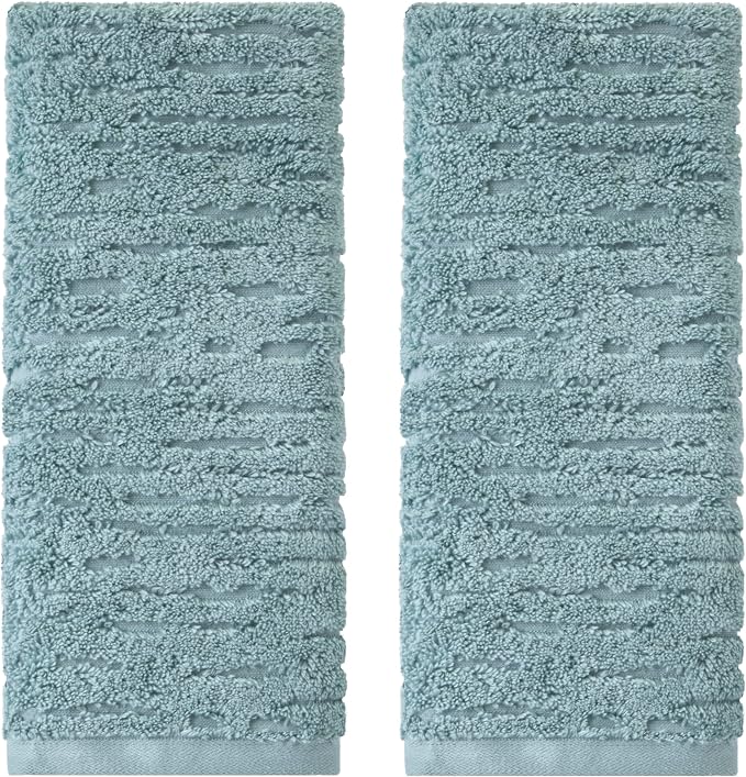 SKL Home CloudSoft Hand Towel Set, 100% Cotton Luxury, Teal | Premium spa-level by SKLHomebySaturdayKnightLtd
