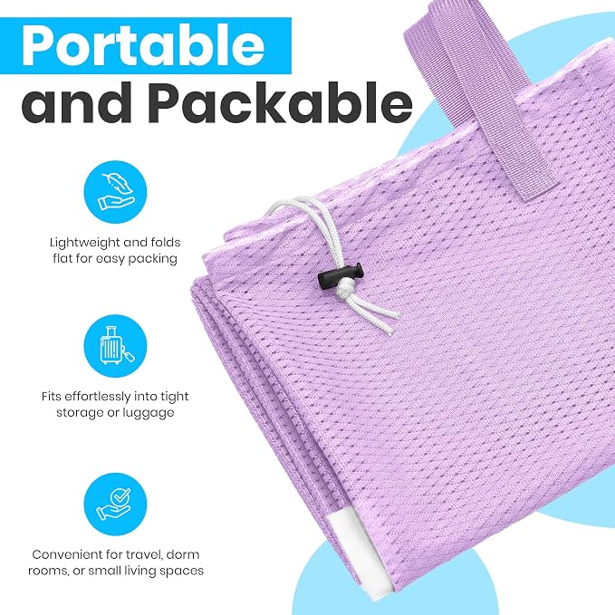Handy Laundry XL Heavy Duty Mesh Laundry Bag 24x36 in, Drawstring Purple - Image 4