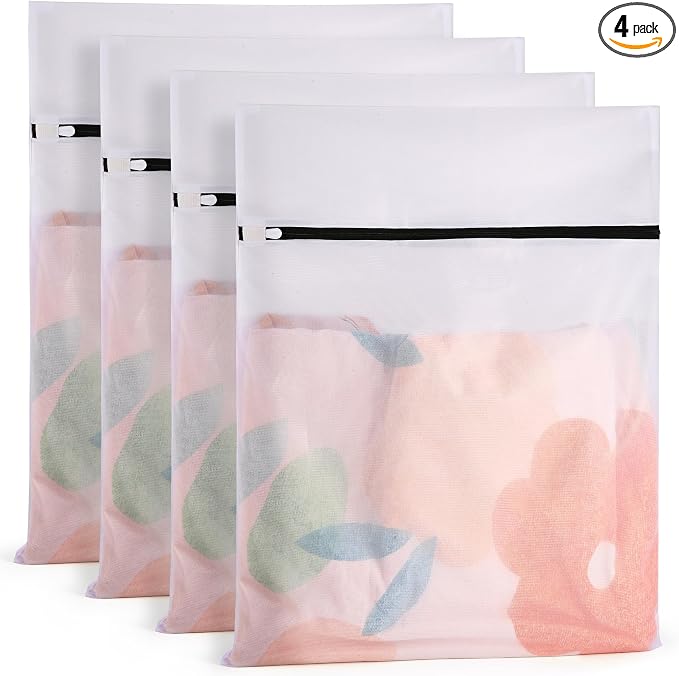 4 Pcs Mesh Laundry Bags Set for Delicates by UREZORGEAR