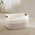 45L Small Woven Laundry Basket Hamper by SunNewt