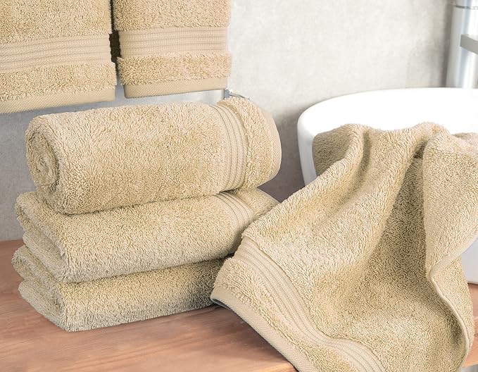Cotton Paradise 100% Cotton Turkish Towel Set, Soft Absorbent Quick Dry - Image 2