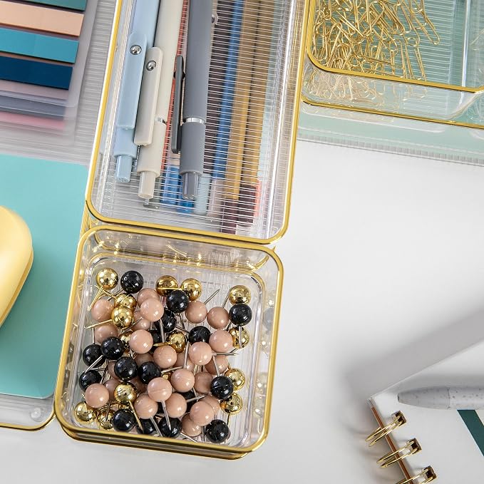 Martha Stewart Kerry Stackable Desk Drawer Organizers - Image 8