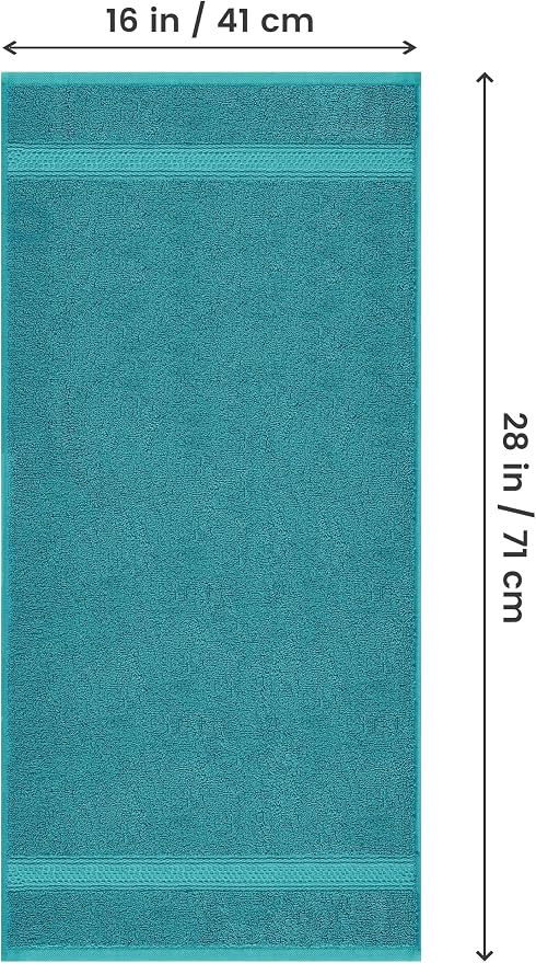 Utopia Towels 6 Pack Premium Hand Towels 16x28 in, 600 GSM Cotton Turquoise | - Image 2