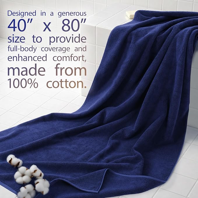 Cotton Paradise 100% Cotton Turkish Towel, Soft Absorbent Quick Dry, 40x80 - Image 2