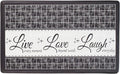 ACHIM Anti-Fatigue Floor Comfort Mat - 18 x 30 Inch (Live, Love, Laugh Charcoal) - Waterproof Non-Slip Rug - Easy to Clean Cushioned Mat for Kitchen, Bathroom, Standing Desk & Office Home Decor