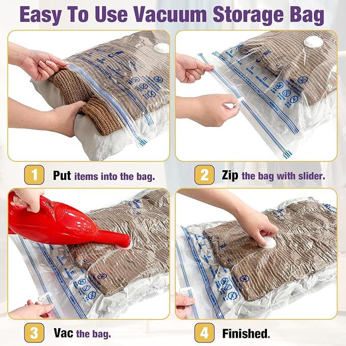 HIBAG Vacuum Storage Bags, Space Saver Bags - Image 4