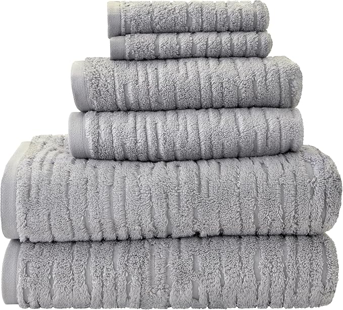 SKL Home CloudSoft Bath Towel Set, 100% Cotton Luxury, 2 hand towels, 2 by SKLHomebySaturdayKnightLtd