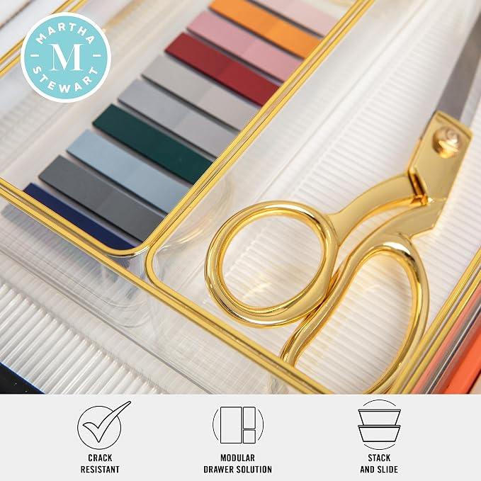 Martha Stewart Kerry Stackable Desk Drawer Organizers - Image 3