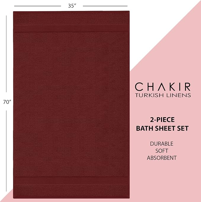 Chakir Turkish Linens, 100% Cotton Premium Quality Turkish Bath Sheets | - Image 6