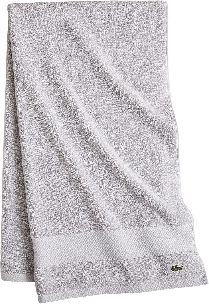 Lacoste Heritage 100% Supima Cotton Bath Towel 30" x 54", Micro Chip | Highly - Image 4