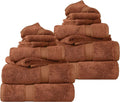 SUPERIOR Egyptian Cotton Ultra Plush & Absorbent, 12 Piece Set, Rust | by SUPERIOR