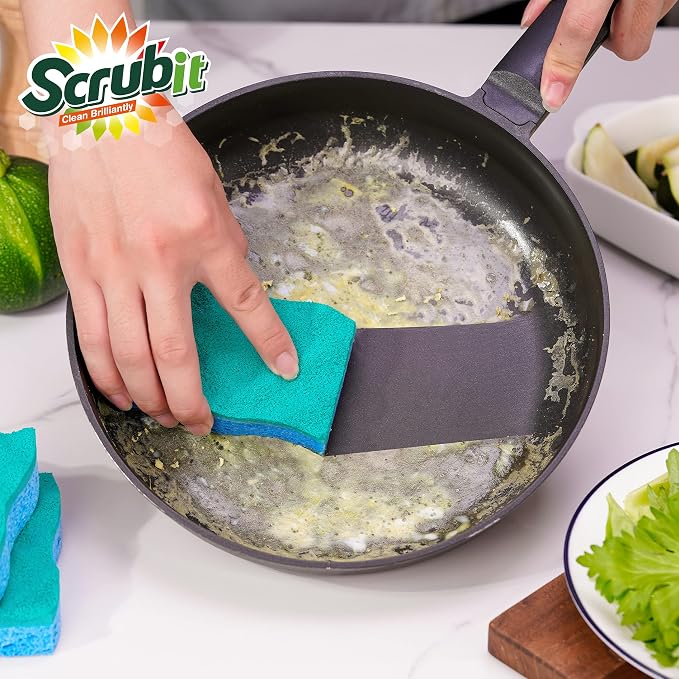 SCRUBIT Multi-Use Scrub Sponge – Non-Scratch Kitchen Sponges - Image 5