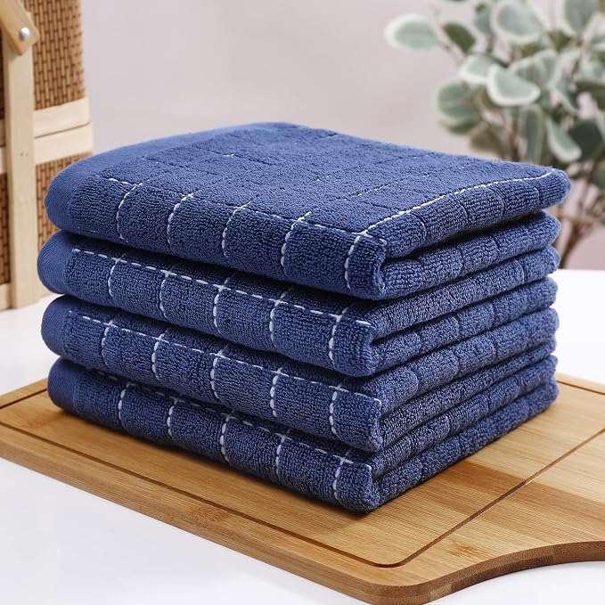 Homaxy 100% Cotton Terry Kitchen Towels, 8 Pack - Image 8