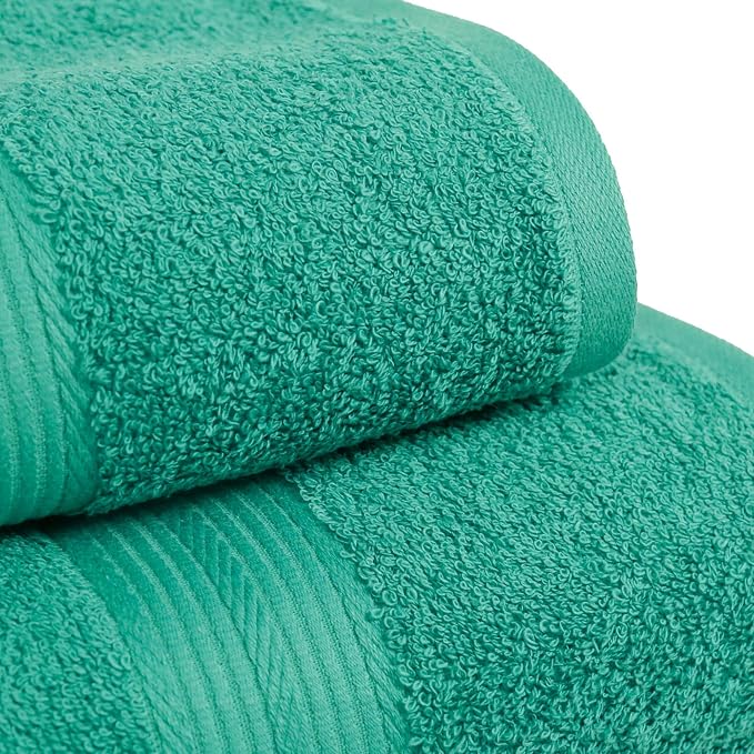 Amazon Basics 6-Piece Oversized Fade-Resistant Towel Set, 100% Cotton, Highly - Image 4
