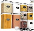 Flour Sugar Storage Containers, 10 Pack Large Airtight Food Storage Containers by HKJ+Chef