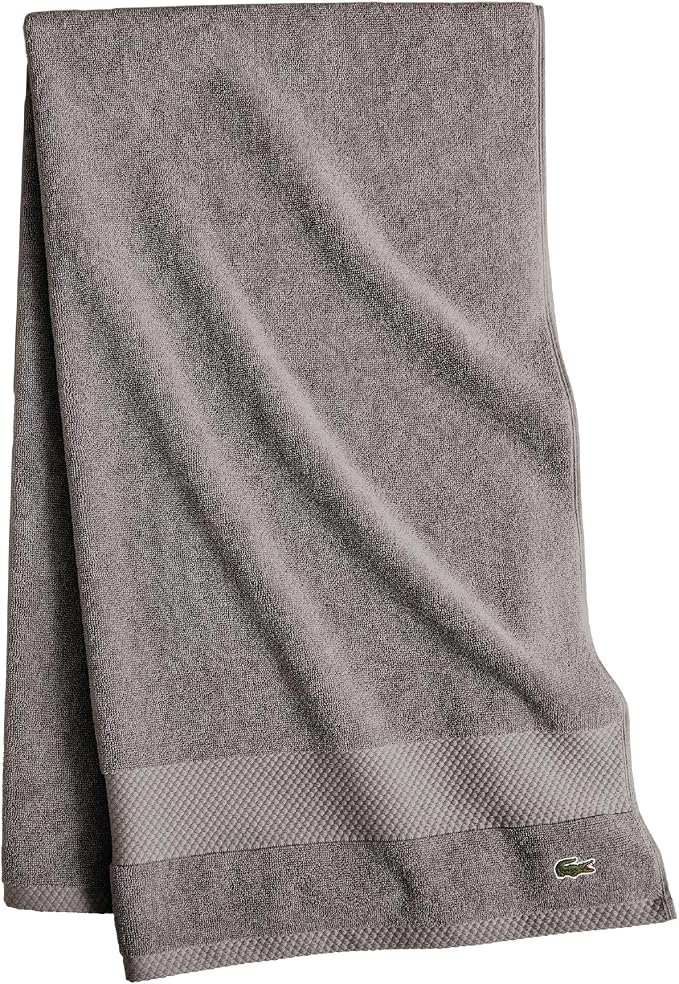 Lacoste Heritage 100% Supima Cotton Bath Sheet 35" x 70", Meteorite | Highly by Unknown