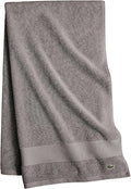 Lacoste Heritage 100% Supima Cotton Bath Towel 30" x 54", Meteorite | Highly by Unknown
