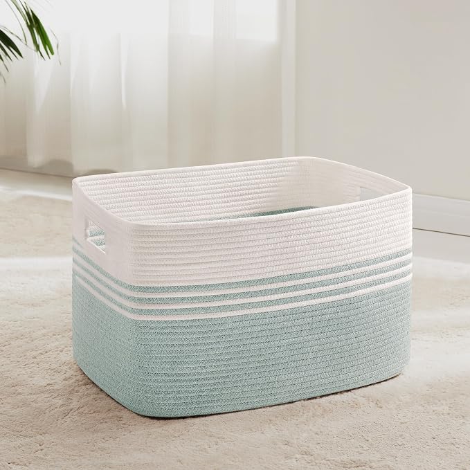 60L Woven Laundry Basket Hamper by SunNewt