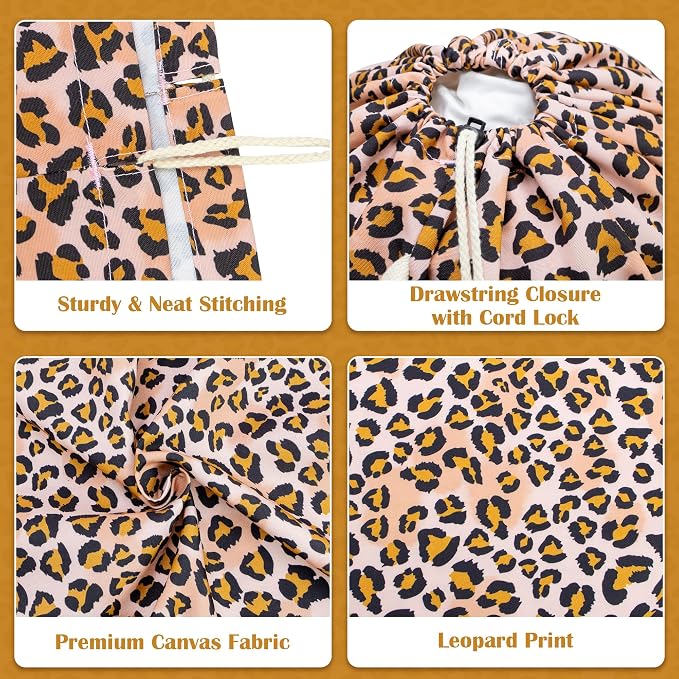 Canvas Laundry Bag with Shoulder Strap & Drawstring - Image 3