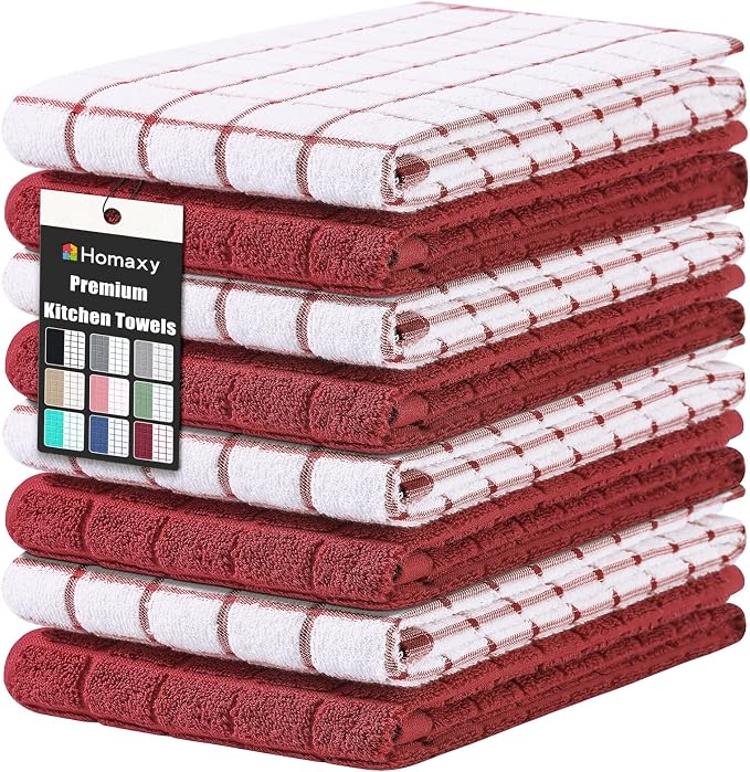 Homaxy Large Premium Cotton Kitchen Towels 16"x 28", 8 Pack by Homaxy