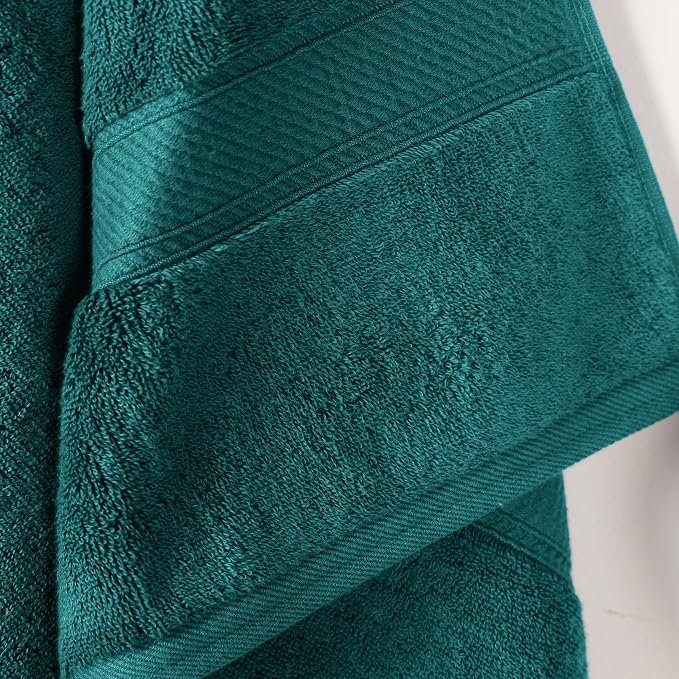 SUPERIOR Egyptian Cotton Plush & Absorbent, Bath Towel Set of 2, Teal | Quick - Image 3