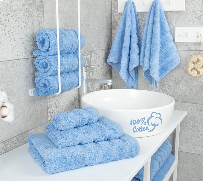 American Soft Linen 100% Cotton Luxury Turkish Towels, 6 Piece Towel Set | Soft - Image 2