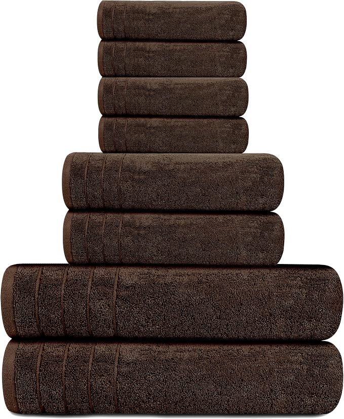 8 Piece Towel Set, 2 XL Bath, 2 Hand, 4 Washcloth, Lighter Weight, Quicker to - Image 5