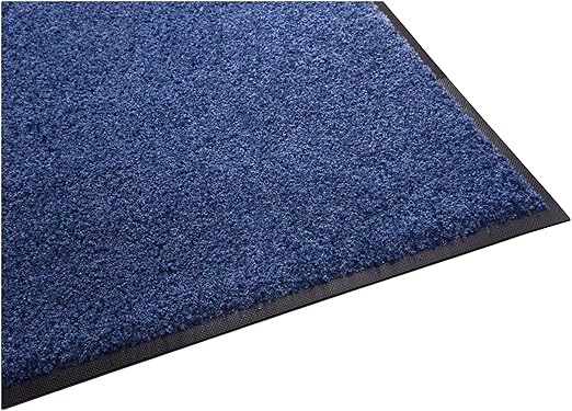 Guardian Platinum Series Indoor Wiper Floor Mat, Rubber with Nylon Carpet, 2'x17', Blue