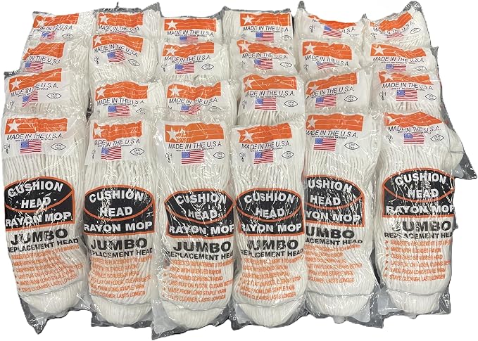 Jumbo Rayon Replacement Mop Head 24-Pack by Unknown