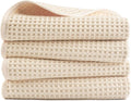 POLYTE 430 GSM Poly Blend Microfiber Quick Dry Waffle Hand Towel, 16x30 in | 4 by Polyte