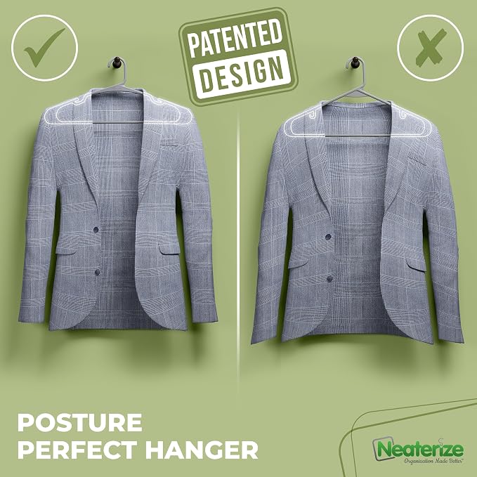 NEATERIZE Clothes Hangers Plastic 100 Pack - Image 3