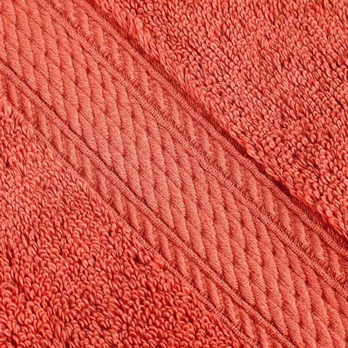 Superior Egyptian Cotton 800 GSM Plush & Absorbent, 9 Piece Set, Coral | Quick - Image 4
