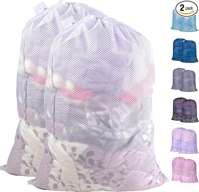 Polecasa 2 Pack Heavy Duty Diamond Mesh Laundry Bag by Polecasa