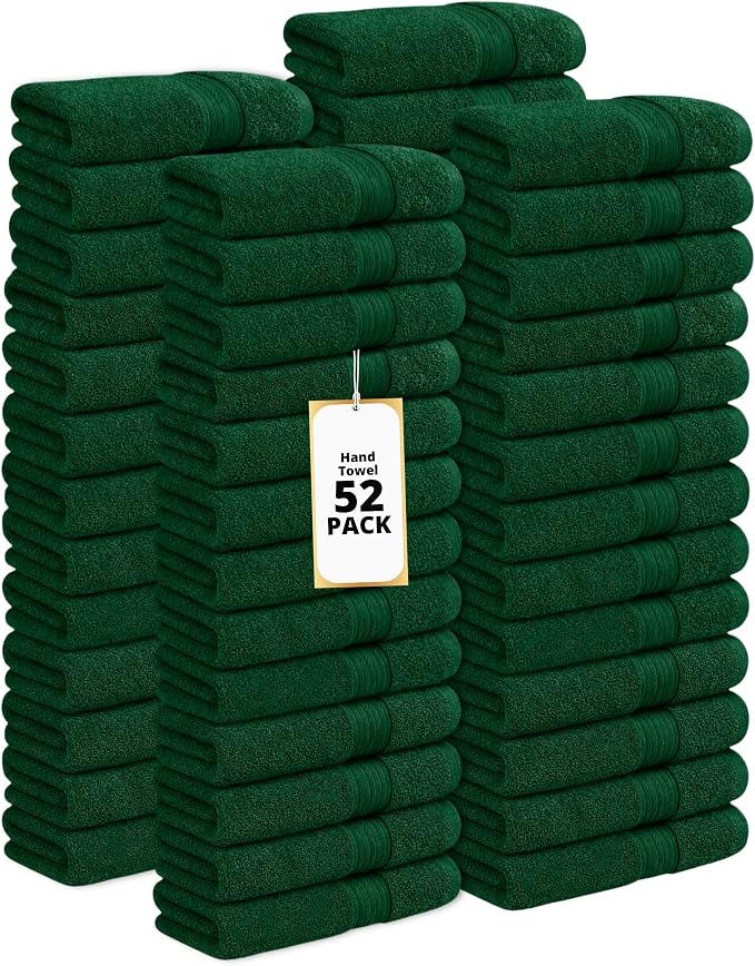 100% Cotton Hand Towels 18x28 Inches, 600 GSM, Soft & Absorbent by AmpleDecor