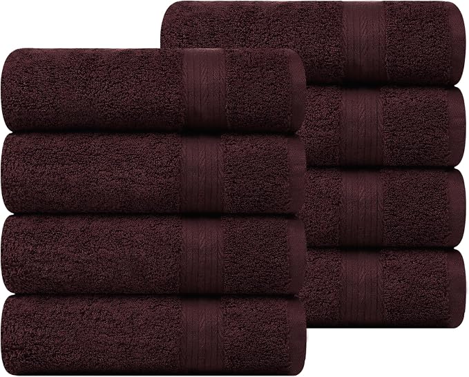 100% Cotton Hand Towels 18x28 Inches, 600 GSM, Soft & Absorbent by AmpleDecor