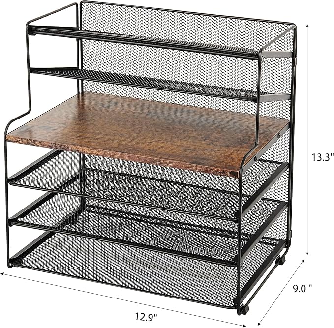 OPNICE Desk Organizer, 6-Tier Paper Organizer Letter Tray, Office Desk - Image 4
