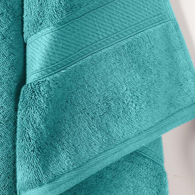 Superior Egyptian Cotton Plush & Absorbent, Bath Towel Set of 2, Turquoise | - Image 6